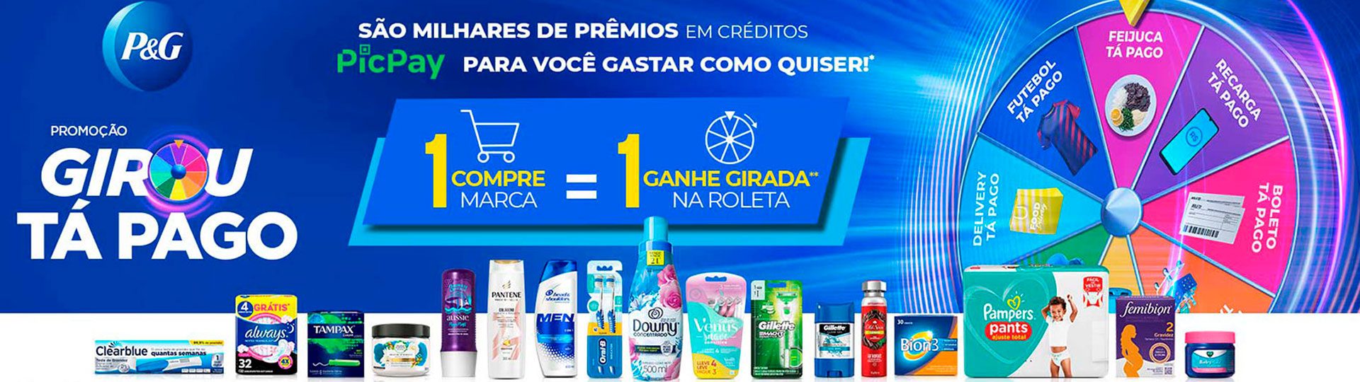 Promoção P&G 2022 - Girou, tá pago