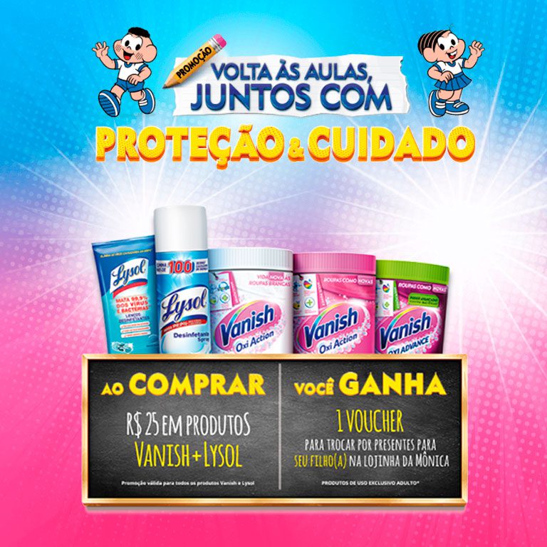 Promoção Vanish e Lysol - Proteção e Cuidado Feed