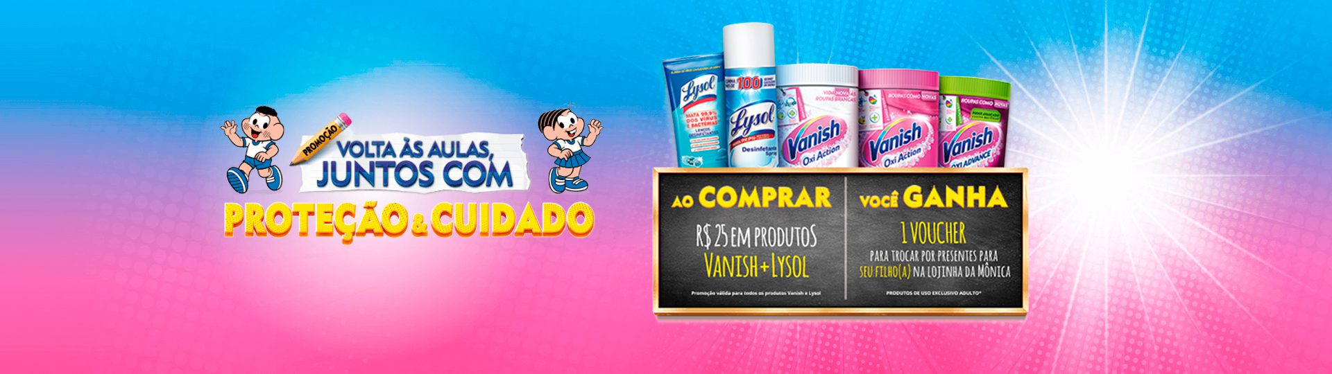 Promoção Vanish e Lysol - Proteção e Cuidado