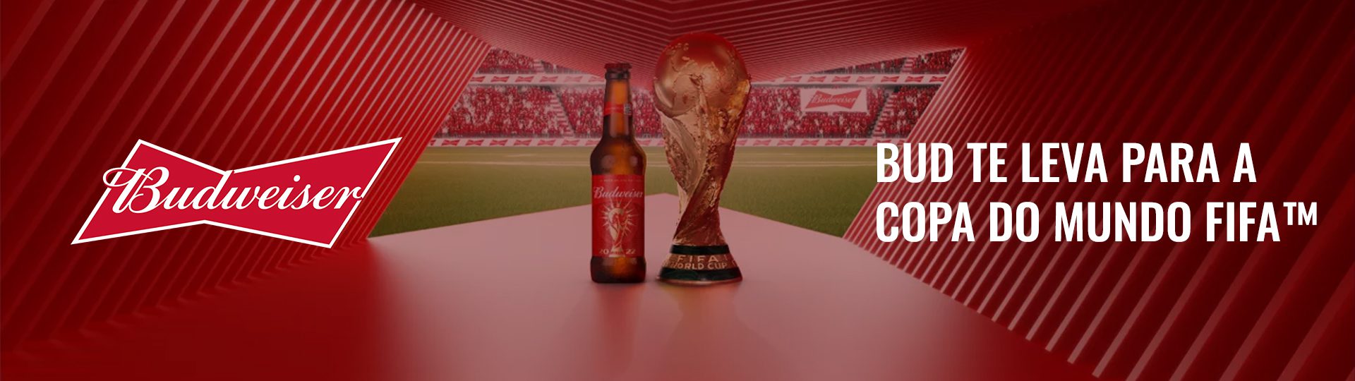 Bud te leva para a Copa do Mundo FIFA - Banner