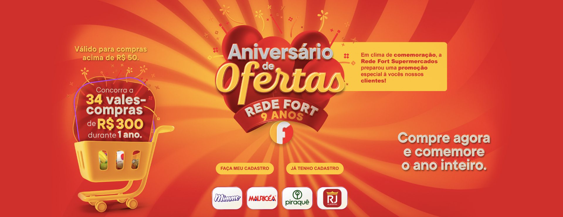 REDE FORT® - PROMOÇÃO ANIVERSÁRIO REDE FORT